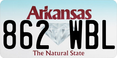 AR license plate 862WBL
