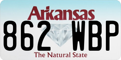 AR license plate 862WBP