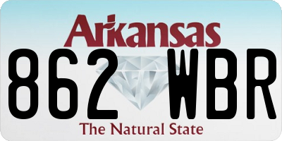 AR license plate 862WBR