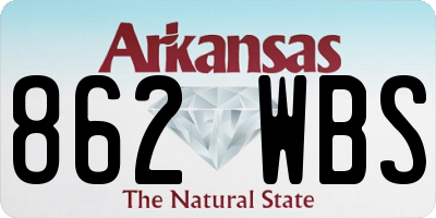 AR license plate 862WBS