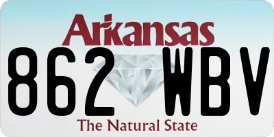 AR license plate 862WBV