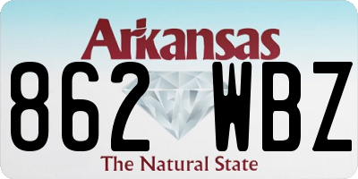 AR license plate 862WBZ