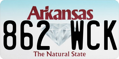 AR license plate 862WCK