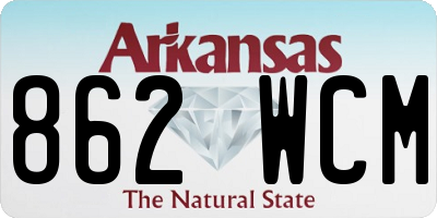 AR license plate 862WCM