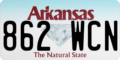 AR license plate 862WCN