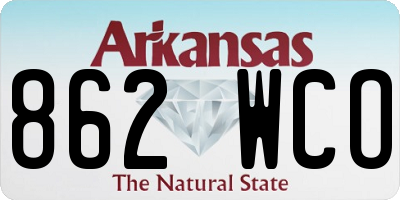 AR license plate 862WCO