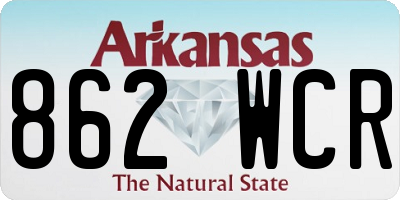 AR license plate 862WCR