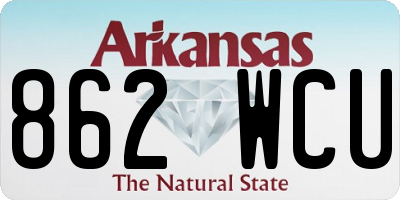 AR license plate 862WCU