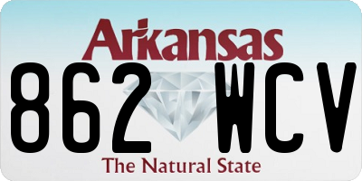 AR license plate 862WCV