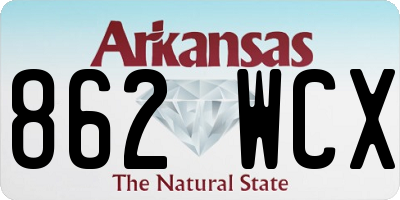 AR license plate 862WCX