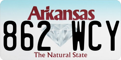 AR license plate 862WCY