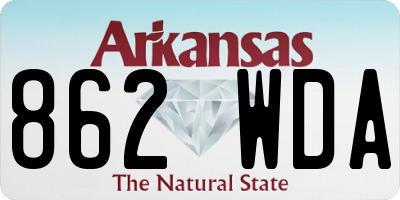 AR license plate 862WDA