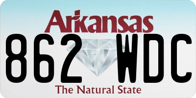AR license plate 862WDC