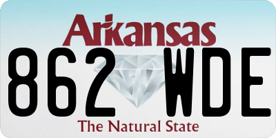 AR license plate 862WDE