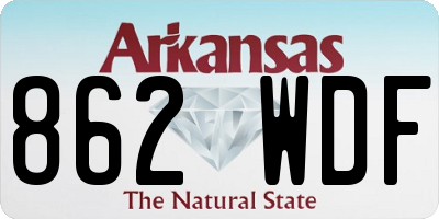 AR license plate 862WDF