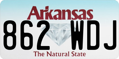 AR license plate 862WDJ