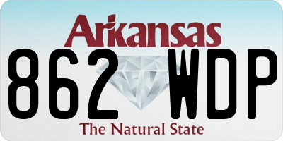 AR license plate 862WDP