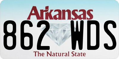AR license plate 862WDS
