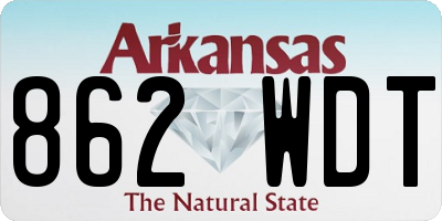 AR license plate 862WDT
