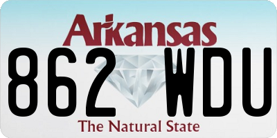 AR license plate 862WDU