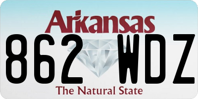 AR license plate 862WDZ