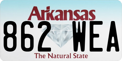 AR license plate 862WEA
