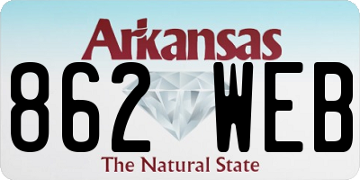 AR license plate 862WEB