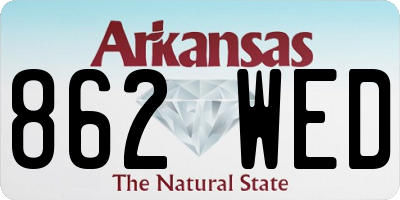 AR license plate 862WED