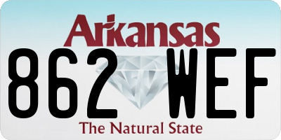 AR license plate 862WEF