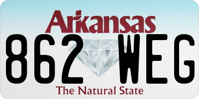 AR license plate 862WEG