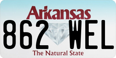 AR license plate 862WEL