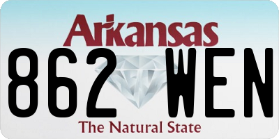 AR license plate 862WEN