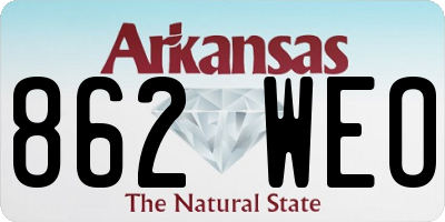 AR license plate 862WEO