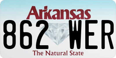 AR license plate 862WER