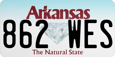 AR license plate 862WES