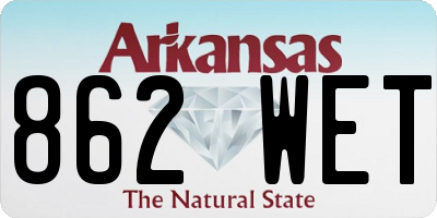AR license plate 862WET