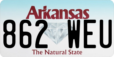 AR license plate 862WEU