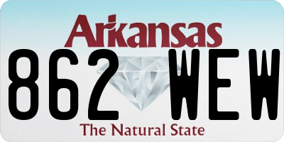 AR license plate 862WEW