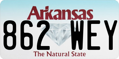 AR license plate 862WEY