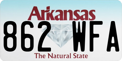 AR license plate 862WFA