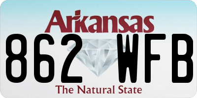 AR license plate 862WFB