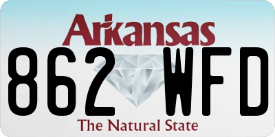 AR license plate 862WFD