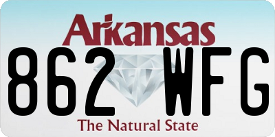 AR license plate 862WFG