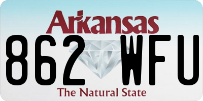 AR license plate 862WFU