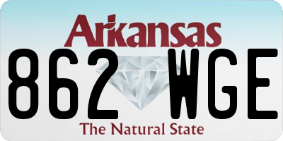 AR license plate 862WGE