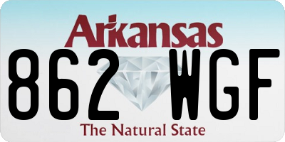 AR license plate 862WGF