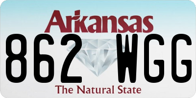 AR license plate 862WGG
