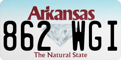 AR license plate 862WGI
