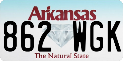 AR license plate 862WGK