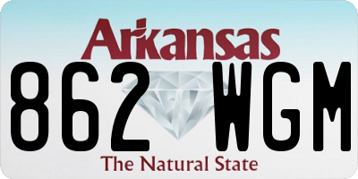 AR license plate 862WGM